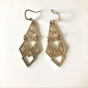 Gold party earrings